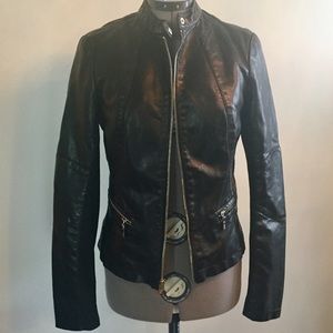 Black Rivet Moto Jacket Like New Size XS